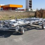 Plateau hippomobile en aluminium traction animale