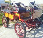 Calèche wagonnette loisir 6 places rouge bordeaux