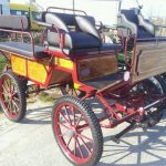 Calèche wagonnette loisir 6 places rouge bordeaux