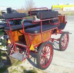 Calèche wagonnette loisir 6 places rouge bordeaux – Image 3