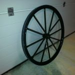 Roue à bandage à tringle pour calèche