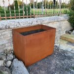 Bac à fleurs corten 480L