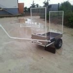 Chariot hippomobile "le vaillant" caisse aluminium avec réhausse