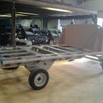 Plateau de roulotte hippomobile en aluminium sur mesure