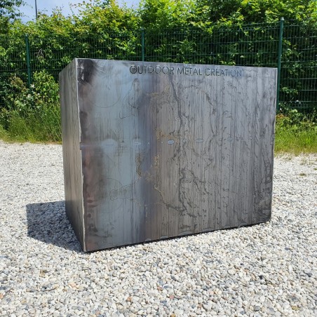 Bac à fleur en acier Corten